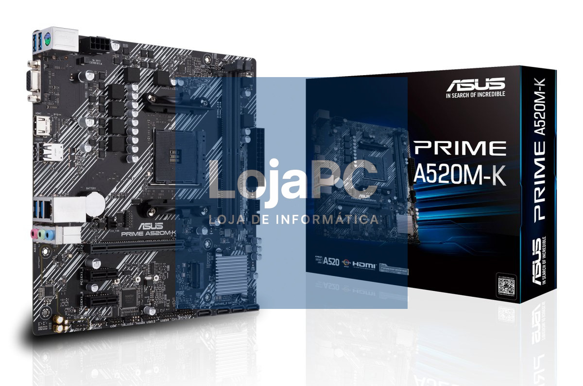 ASUS PRIME A520M-K AMD Socket AM4 for 3rd Gen AMD Ryzen mATX Form Factor DDR4