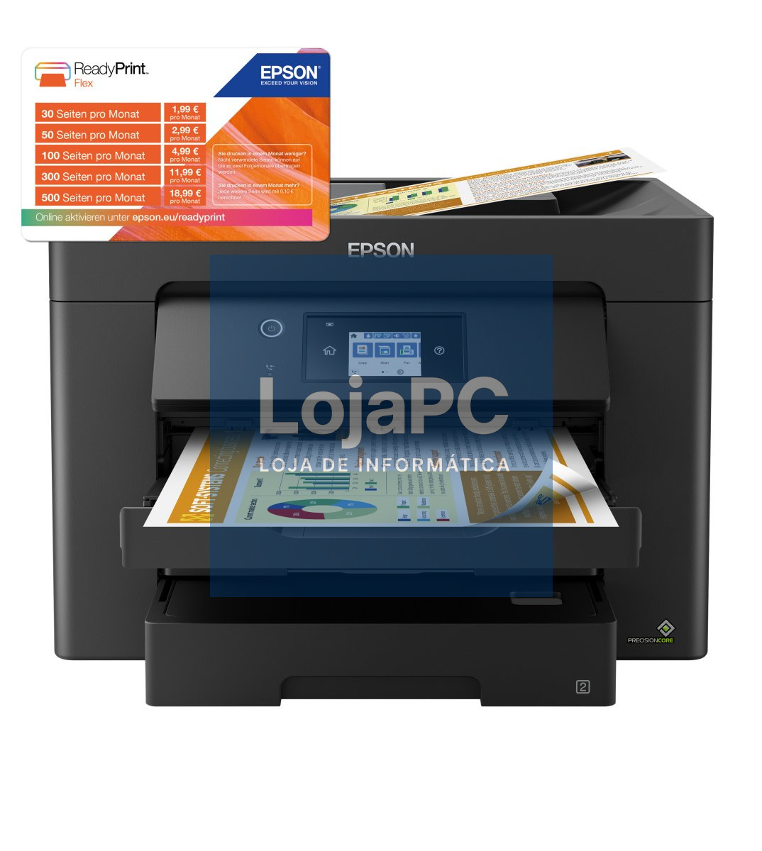 EPSON WorkForce WF-7830DTWF MFP colour ink-jet A3 297x420mm A3 25ppm print 500 sheets USB 2.0 LAN Wi-Fi