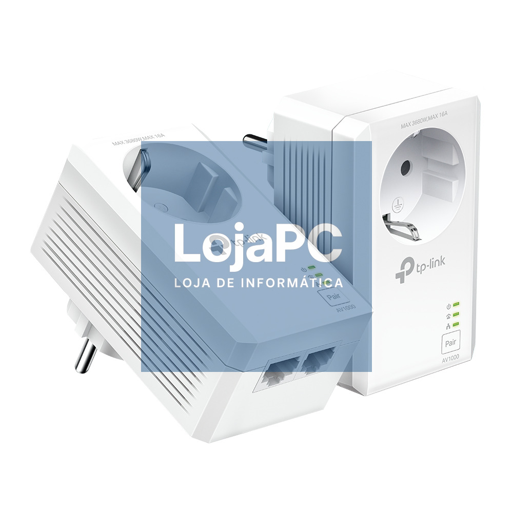TP-LINK AV1000 2-Port Gigabit Passthrough Powerline Starter Kit