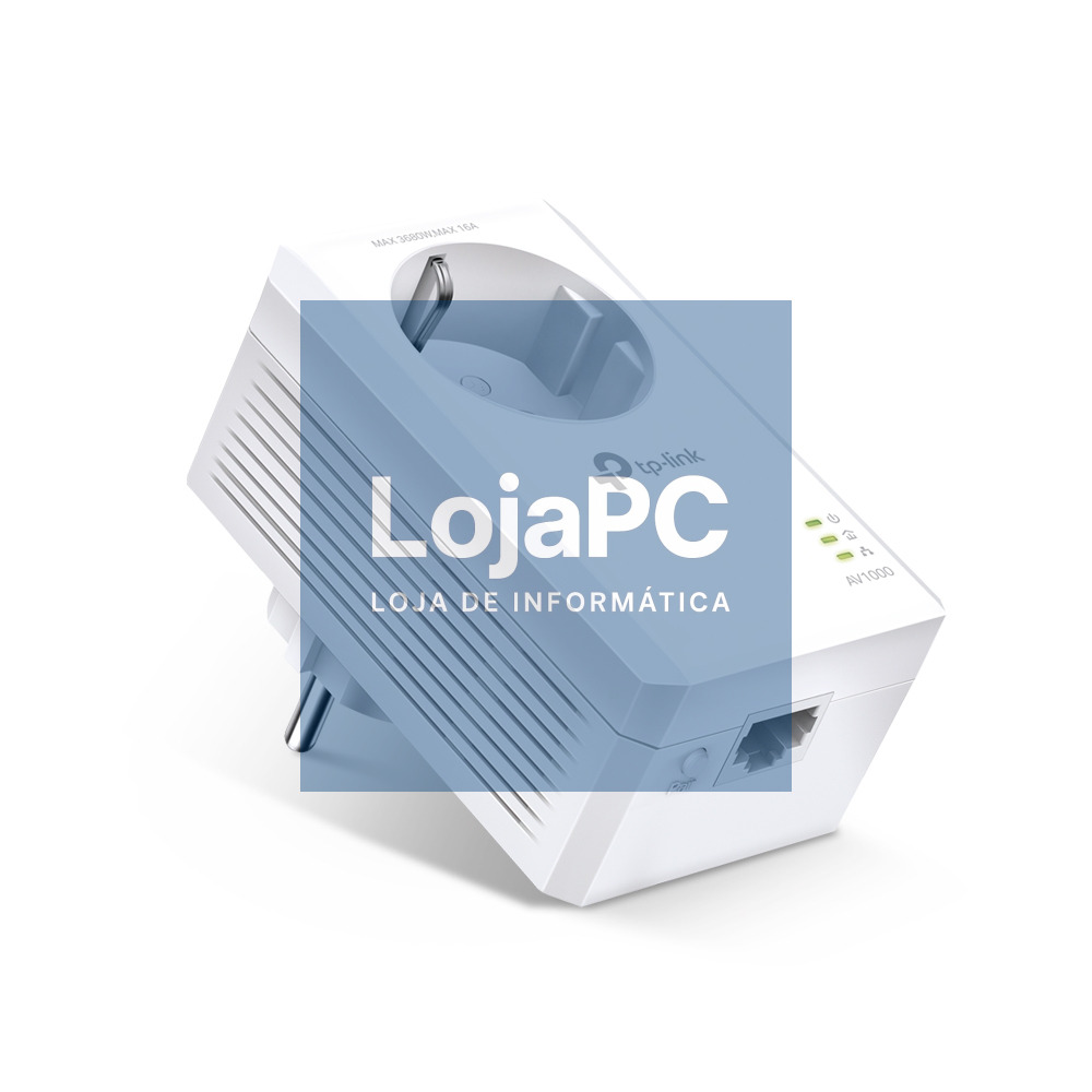 TP-LINK TL-PA7017P Powerline AV1000 Adapter Gigabit RJ45 Passthrough Powerline Adapter 1 Unit