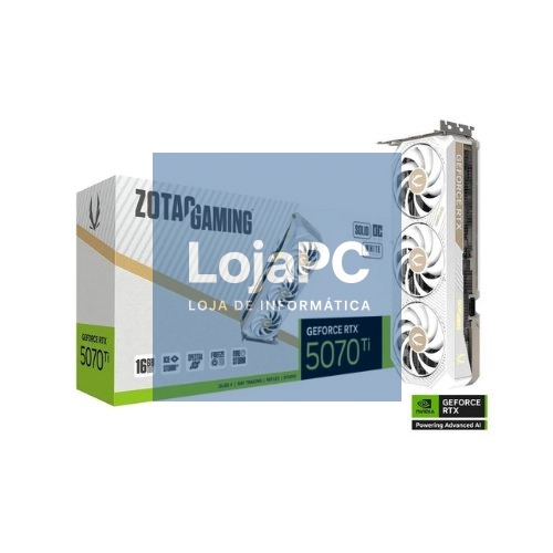 ZOTAC RTX 5070 Ti SOLID CORE OC 16GB WHITE GRAPHICS CARD