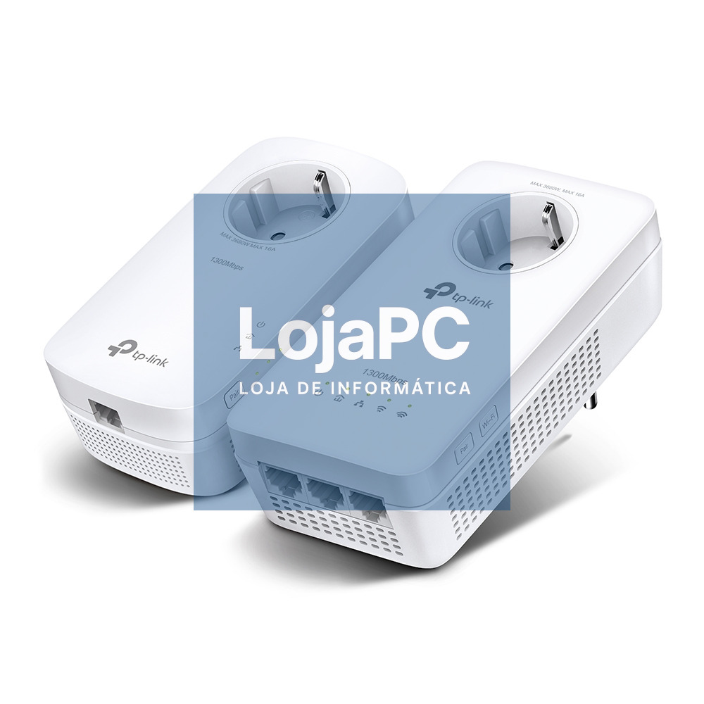 TP-LINK AV1300 Gigabit Passthrough Powerline ac Wi-Fi Kit 300Mbps at 2.4GHz + 867Mbps at 5GHz 1300Mbps