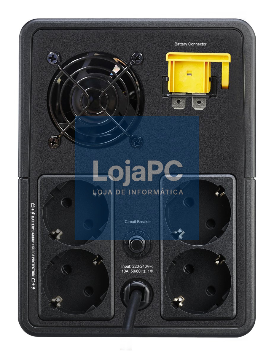 APC Easy UPS BVX Series BVX2200LI-GR UPS AC 220-240V 1200Watt 2200VA 9Ah output connectors 4
