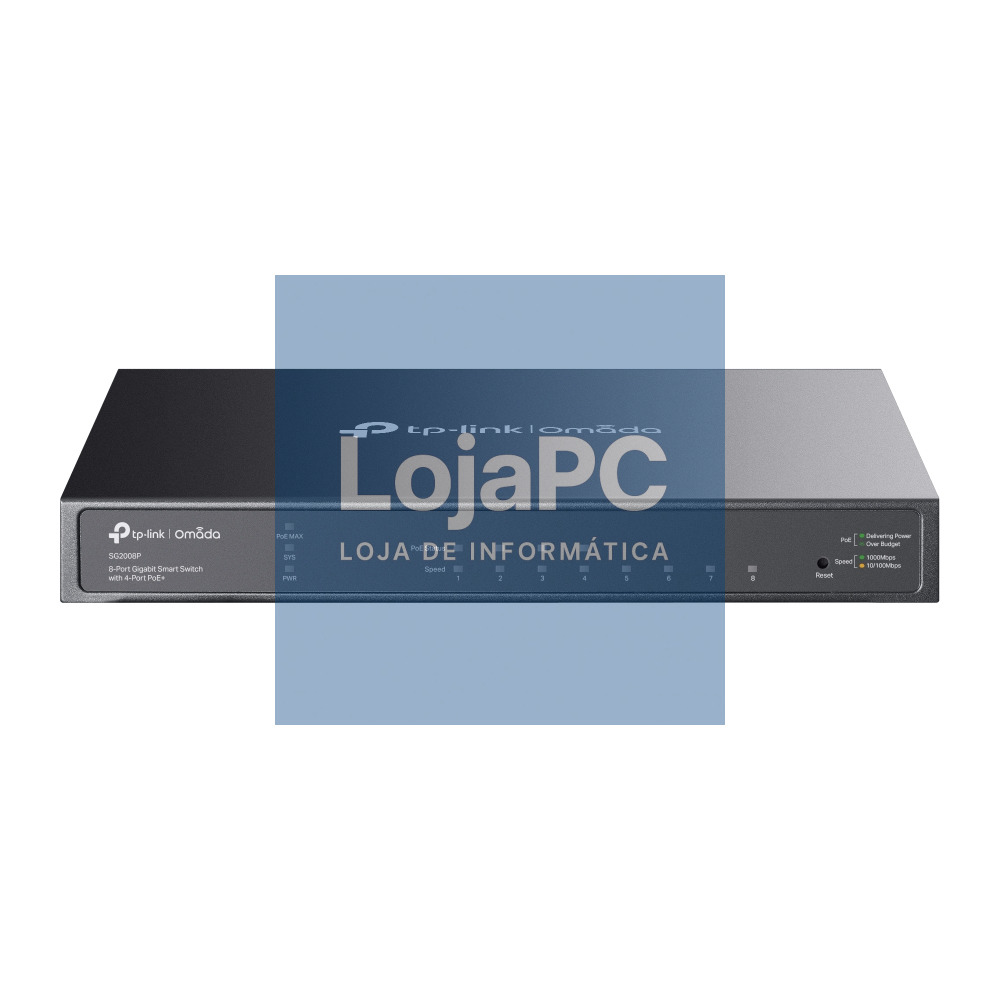 TP-LINK TL-SG2008P JetStream 8-Port Gigabit Smart Switch with 4-Port PoE+ 62W PoE budget Omada SDN