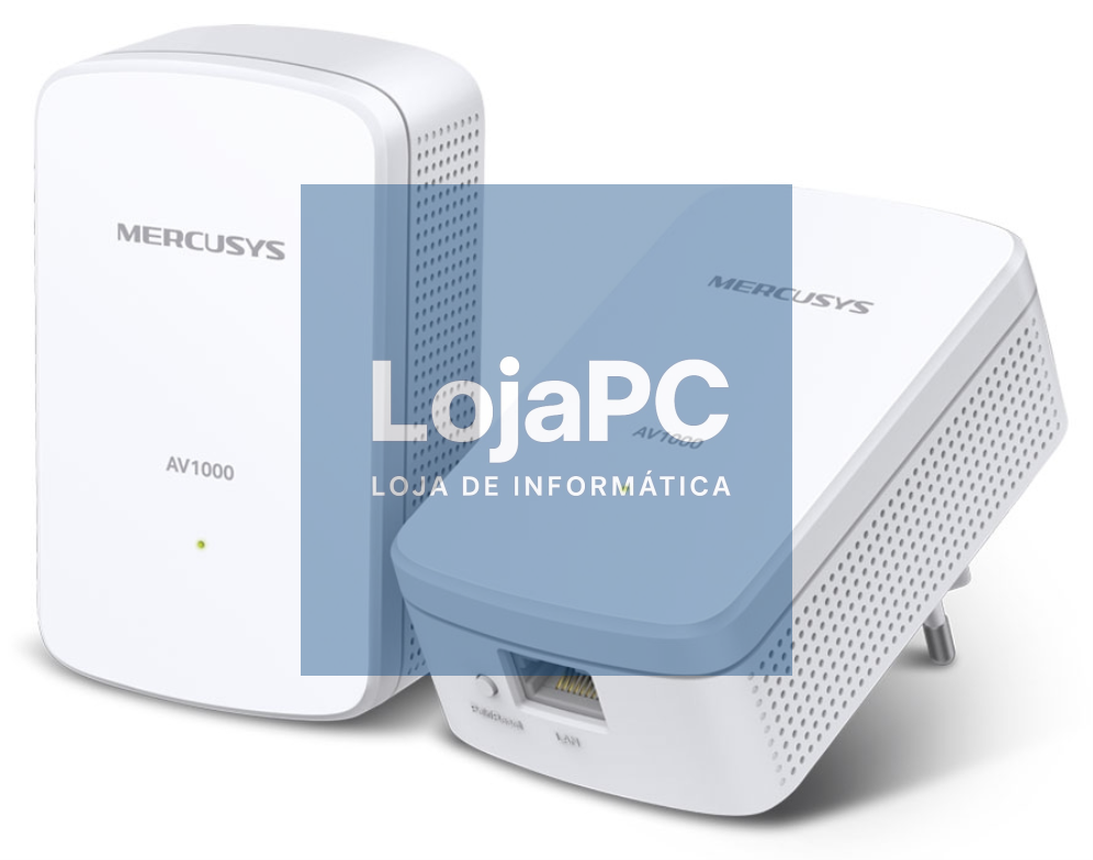 TP-LINK MERCUSYS MP500 AV1000 Powerline Kit: 2x MP500 Powerline adapter 1000 Mbps Broadcom CPU HomePlug AV2 1x Gigabit Port