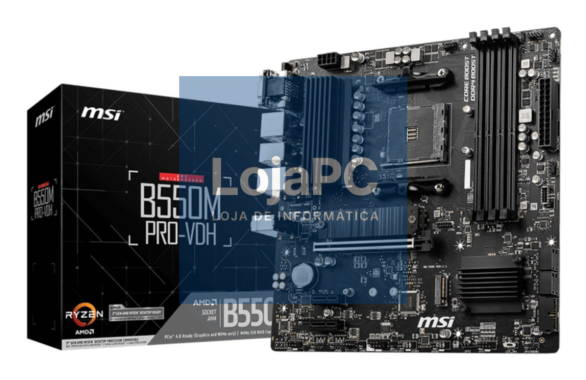 MSI B550M PRO-VDH AM4 mATX M.2 Port PCIe 3.0x4 NVMe