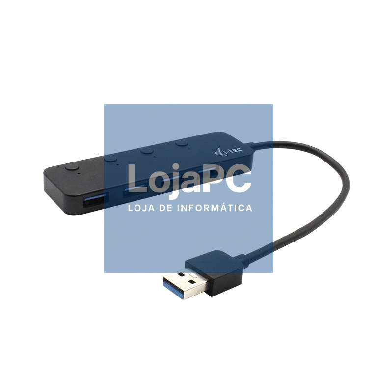 Hub i-tec USB 3.0 4 portas com interruptor individual On/Off - Metal