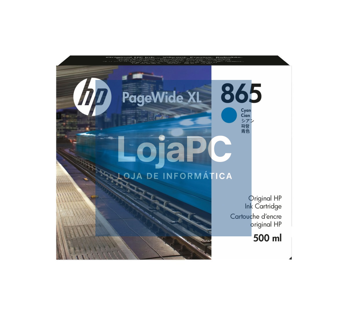 HP 865 500ml Cyan PageWide XL Ink Crtg
