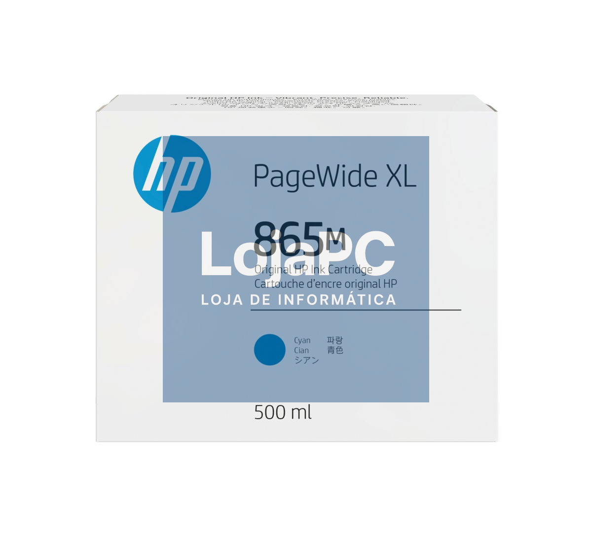HP 865M 500ml Cyan PageWide XL Ink Crtg