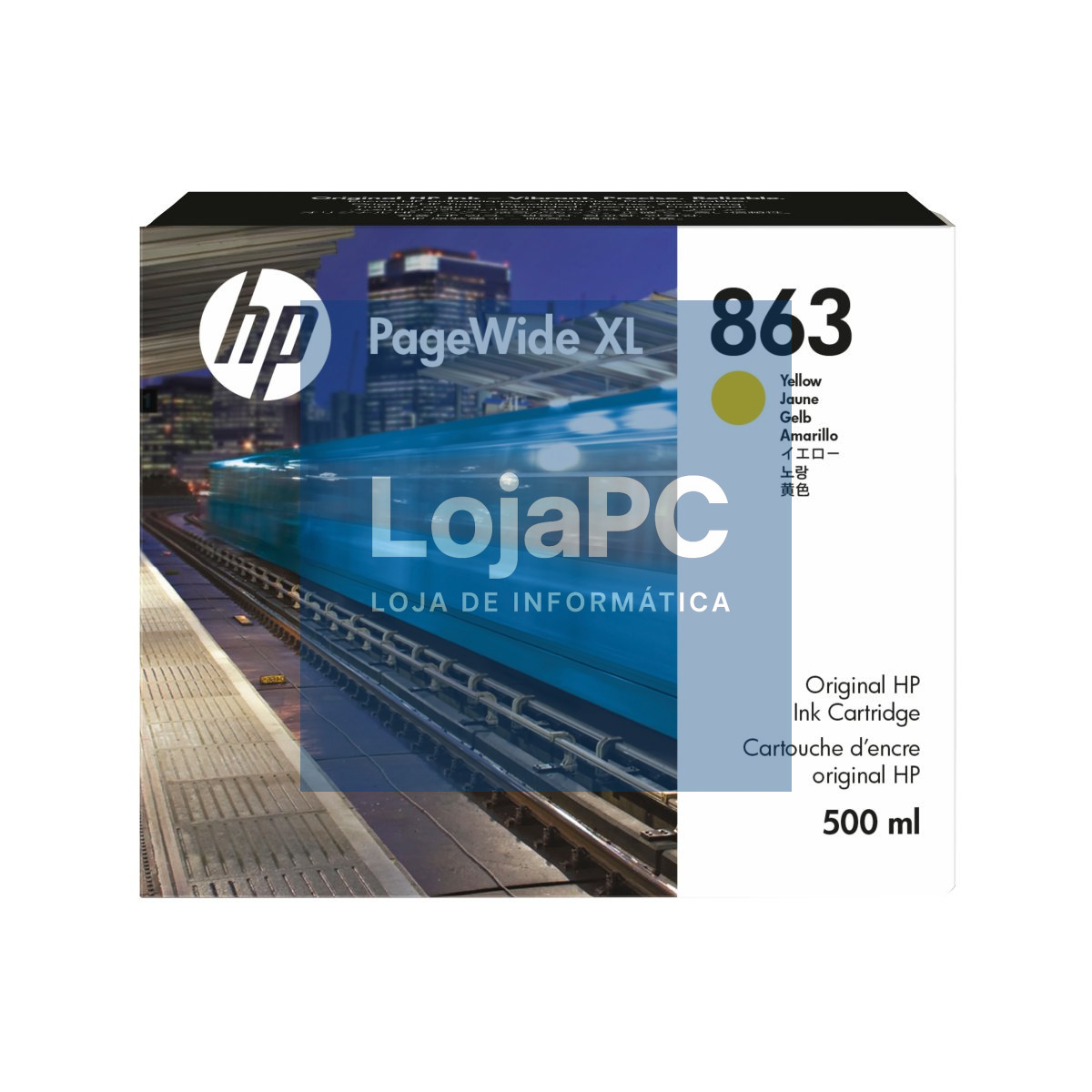 HP 863 500ml Yellow PageWide XL Ink Crtg