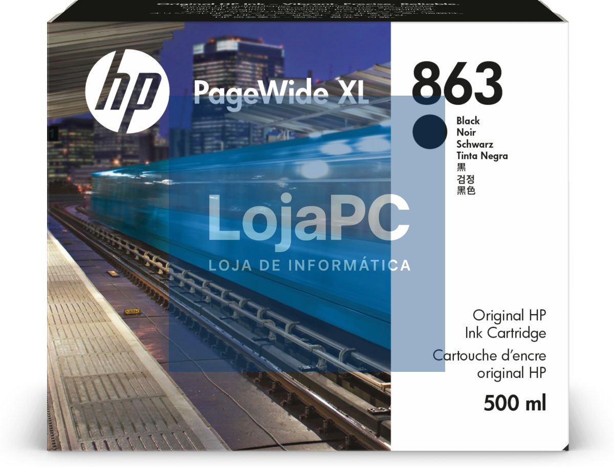 HP 863 500ml Black PageWide XL Ink Cartridge