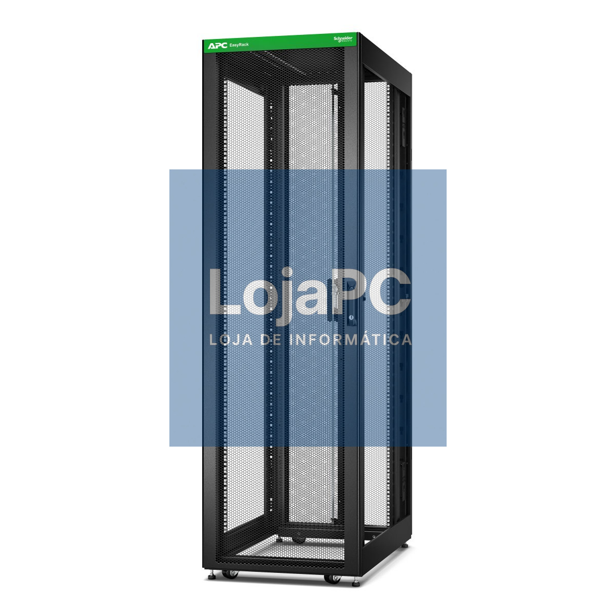 APC Easy Rack 42Ux600x1000 with Roof castors feet and 4 Brackets No Side panels Bottom black