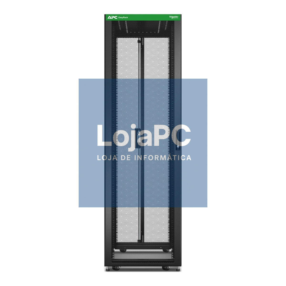 APC Easy Rack 42Ux600x1200 with Roof castors feet and 4 Brackets No Side panels Bottom black