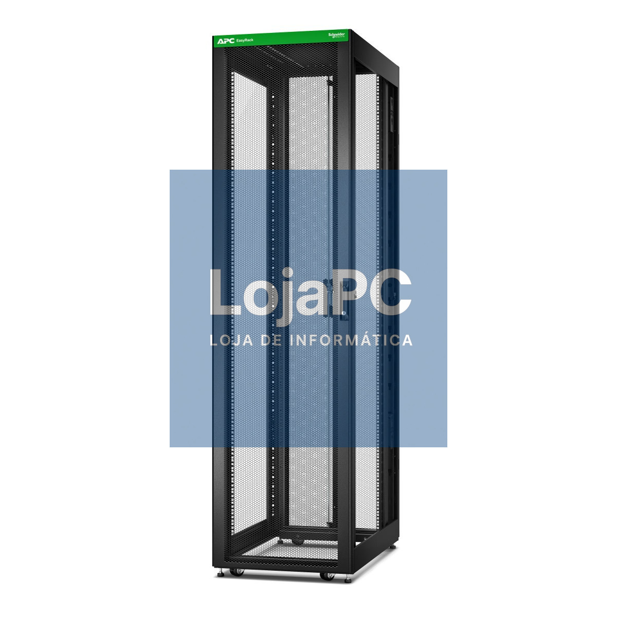 APC Easy Rack 48Ux600x1000 with Roof castors feet and 4 Brackets No Side panels Bottom black