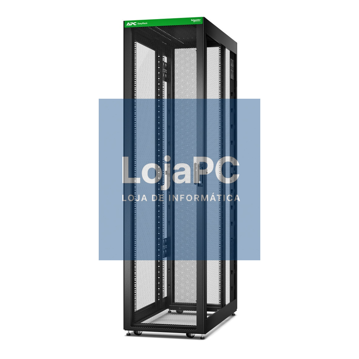 APC Easy Rack 48Ux600x1200 with Roof castors feet and 4 Brackets No Side panels Bottom black