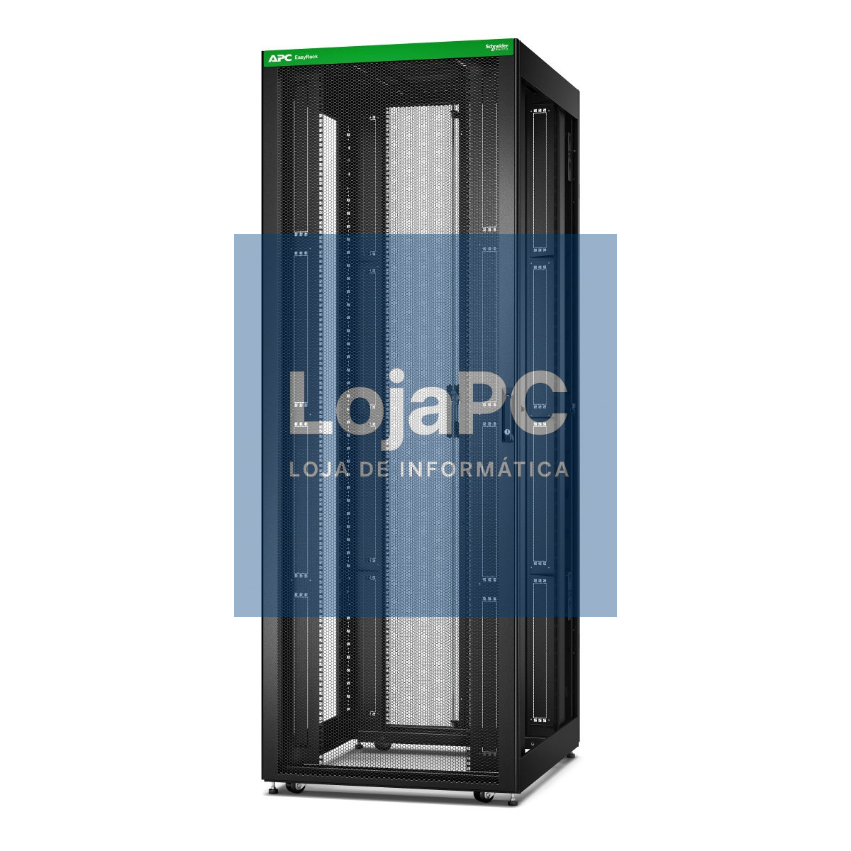 APC Easy Rack 48Ux800x1000 with Roof castors feet and 4 Brackets No Side panels Bottom black