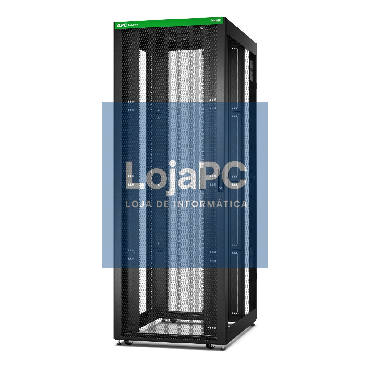 APC Easy Rack 48Ux800x1200 with Roof castors feet and 4 Brackets No Side panels Bottom black