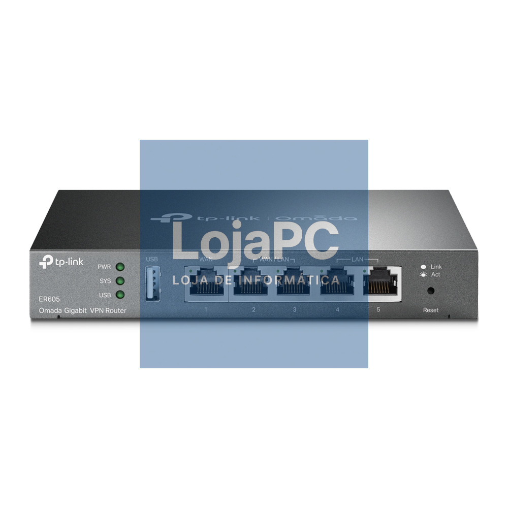 TP-LINK ER605 GLAN Multi WAN VPN router GE WAN Port 3xGE WAN/LAN Ports GE LAN Port Omada SDN