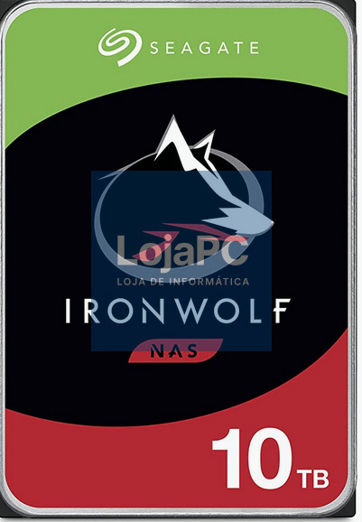 SEAGATE Ironwolf NAS HDD 10TB 7200rpm 6Gb/s SATA 256MB cache 8.9cm 3.5inch 24x7 CMR for NAS and RAID Rackmount Systems BLK