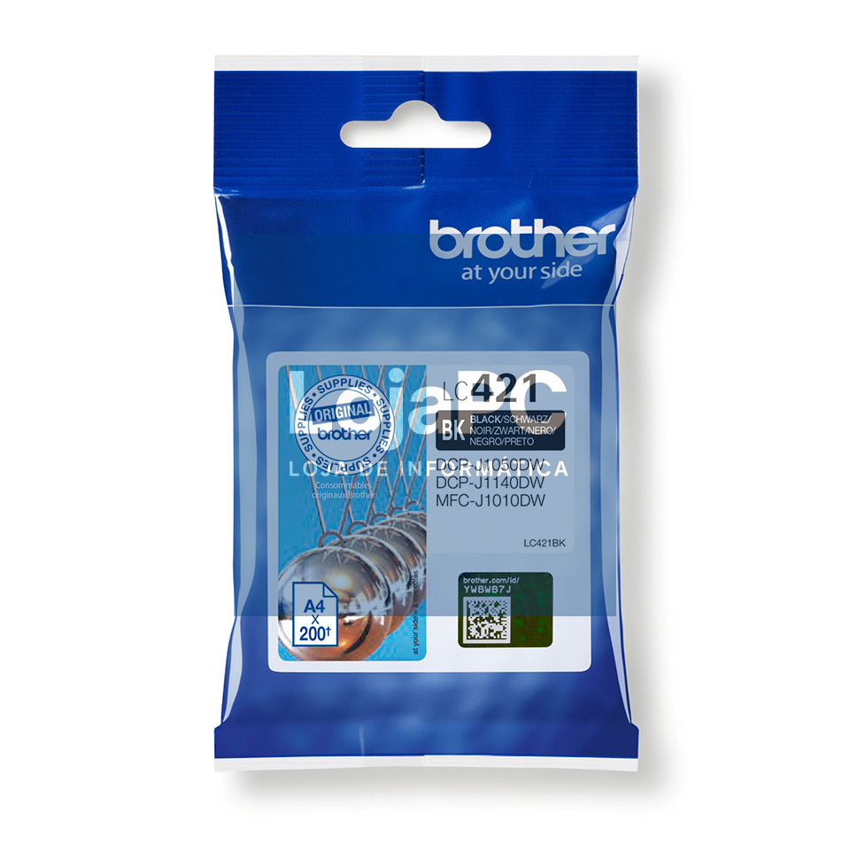 BROTHER 200-page standard capacity Black ink cartridge for DCP-J1050DW MFC-J1010DW and DCP-J1140DW