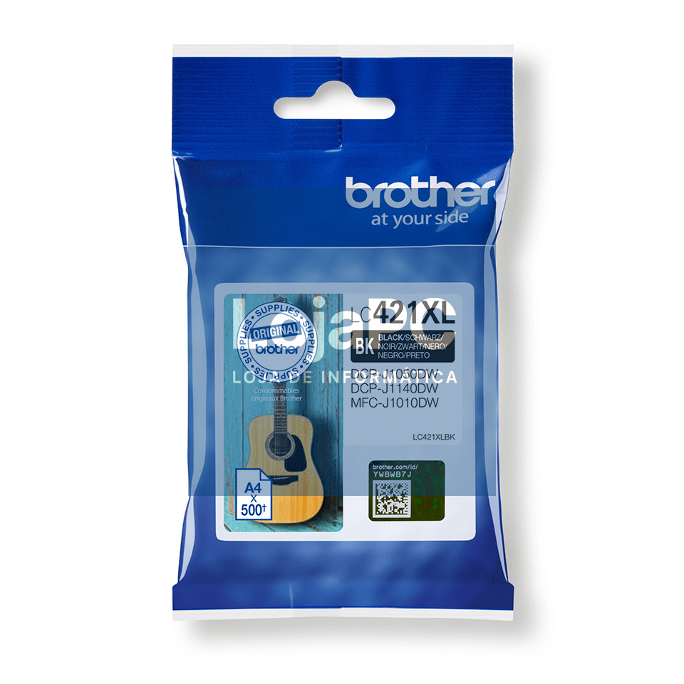 BROTHER 500-page high capacity Black ink cartridge for DCP-J1050DW MFC-J1010DW and DCP-J1140DW