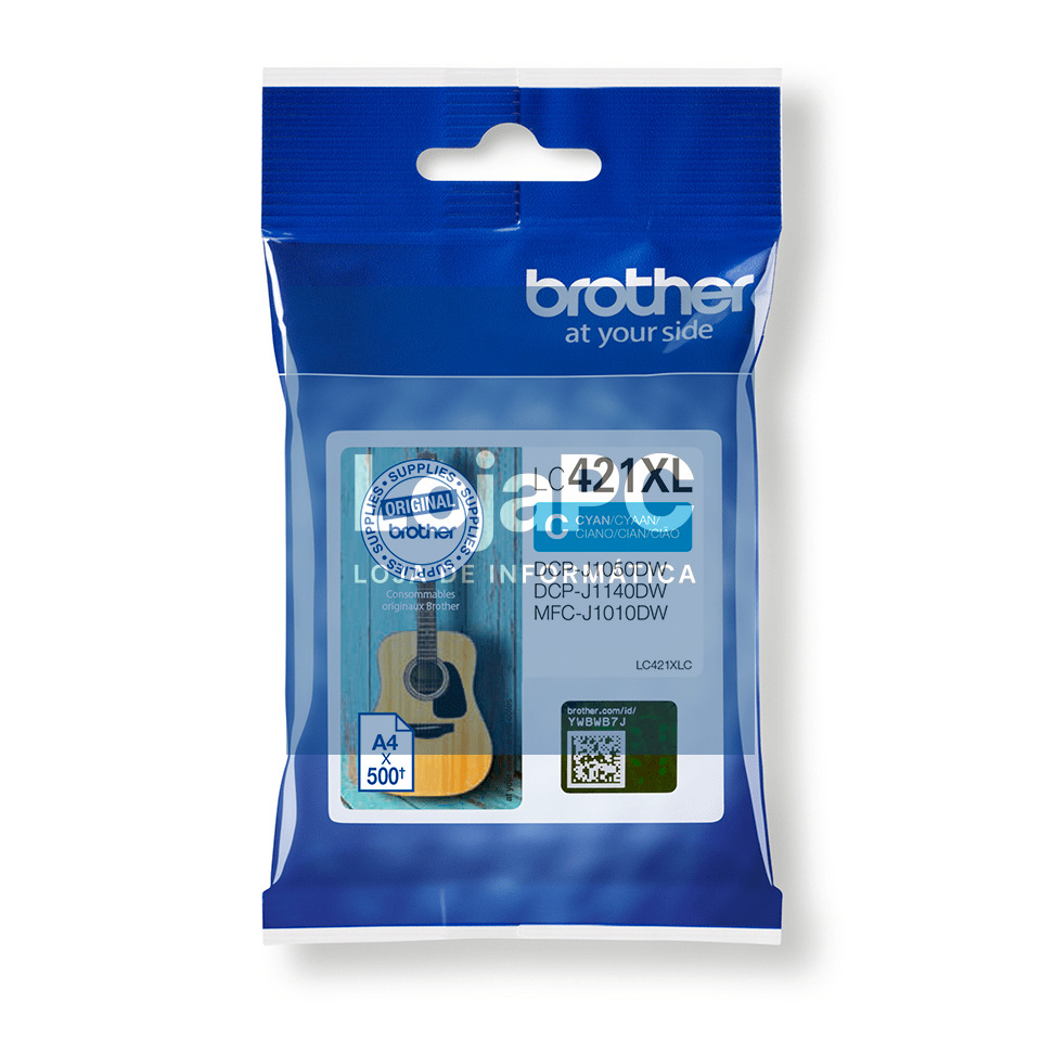 BROTHER 500-page high capacity Cyan ink cartridge for DCP-J1050DW MFC-J1010DW and DCP-J1140DW