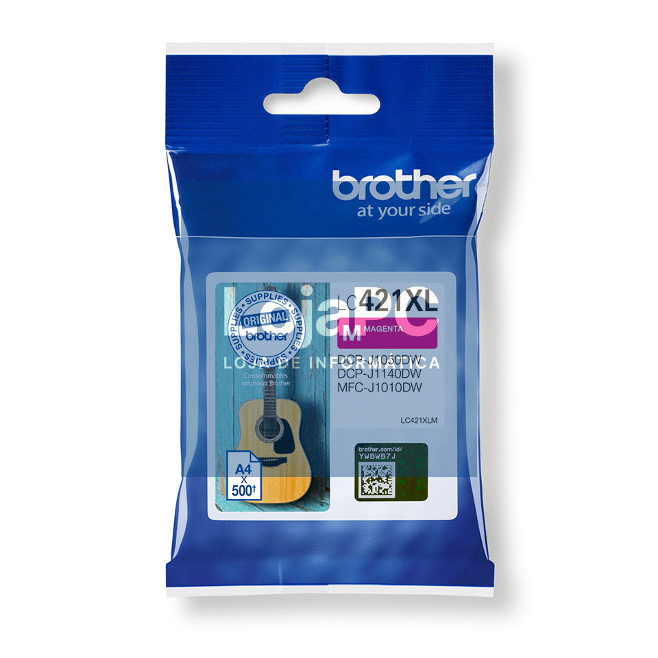 BROTHER 500-page high capacity Magenta ink cartridge for DCP-J1050DW MFC-J1010DW and DCP-J1140DW