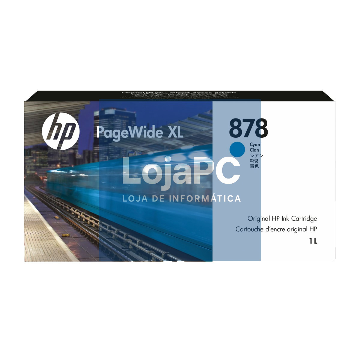 HP 878 1L Cyan PageWide XL Ink Crtg