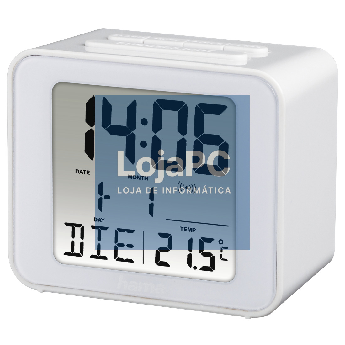 HAMA Cube Radio Alarm Clock white