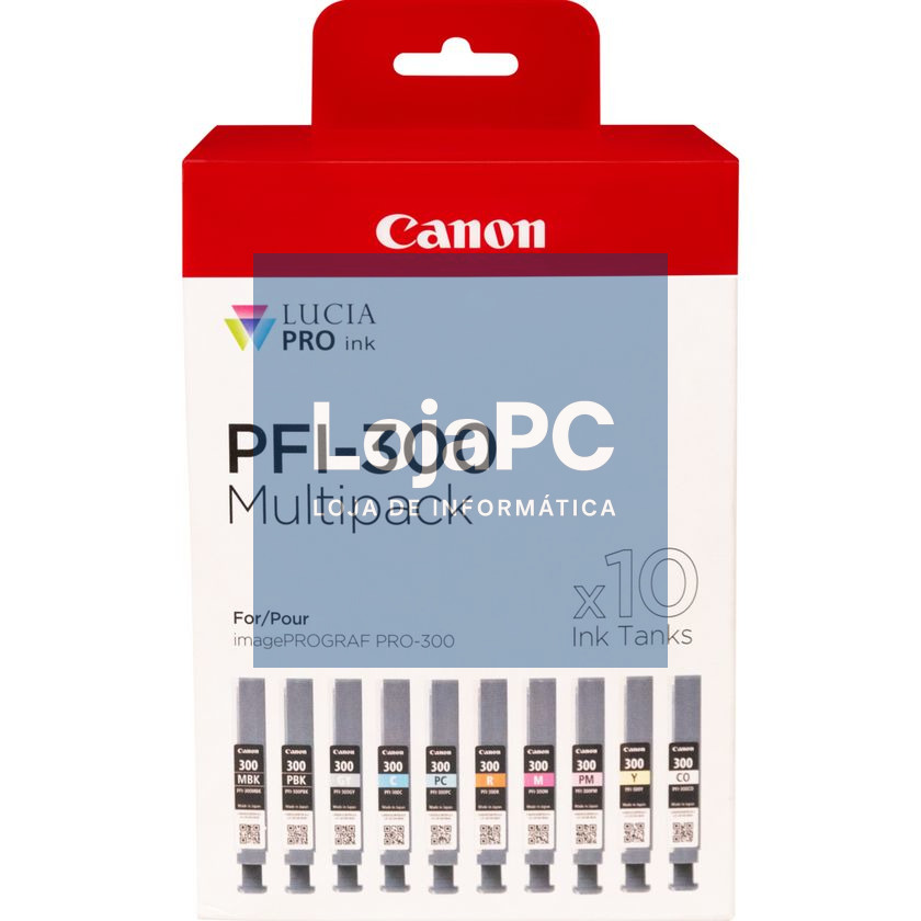 CANON PFI-300 10 ink Multi Pack MBK/PBK/C/M/Y/PC/PM/R/GY/CO