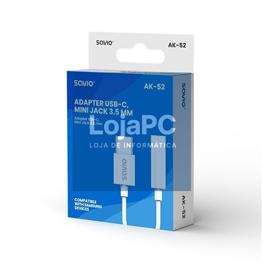 USB(C) ADAPTER - MINI JACK 3.5 MM SAVIO AK-52