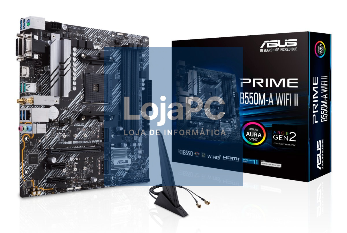 ASUS PRIME B550M-A WIFI II AM4 B550 DUAL M.2 WIFI AURA MB