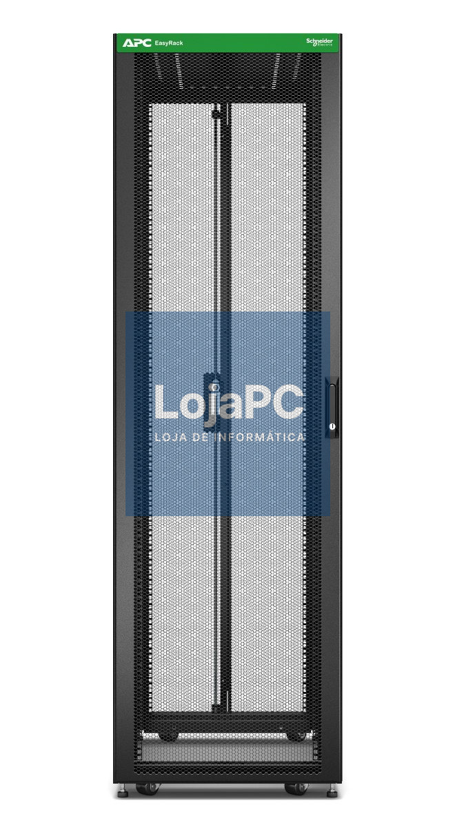 APC Easy Rack 600mm/42U/1000mm with Roof/Side panel/castors/feet and 4 Brackets No Bottom black