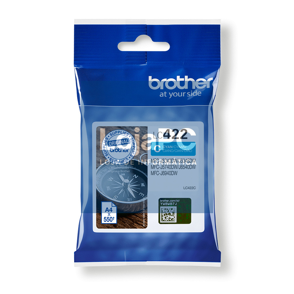 BROTHER LC422C Ink Cartridge For BH19M/B Compatible with MFC-J5340DW MFC-J5740DW MFC-J6540DW MFC-J6940DW 550 pages