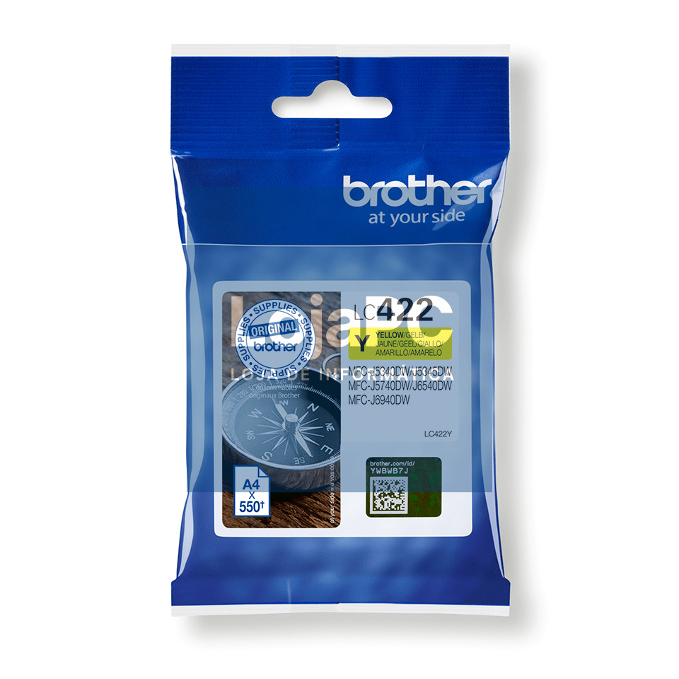 BROTHER LC422Y Ink Cartridge For BH19M/B Compatible with MFC-J5340DW MFC-J5740DW MFC-J6540DW MFC-J6940DW 550 pages