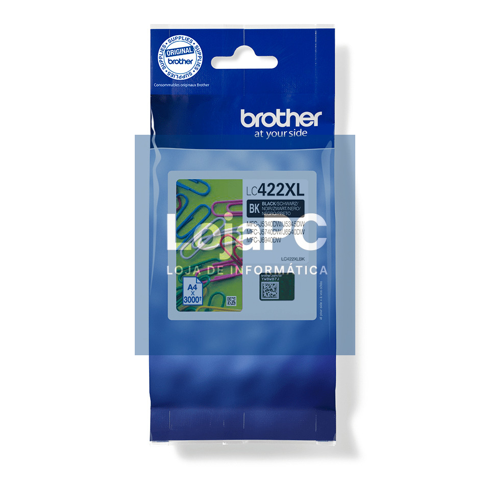 BROTHER LC422XLBK HY Ink Cartridge For BH19M/B Compatible with MFC-J5340DW MFC-J5740DW MFC-J6540DW MFC-J6940DW 3000 pages