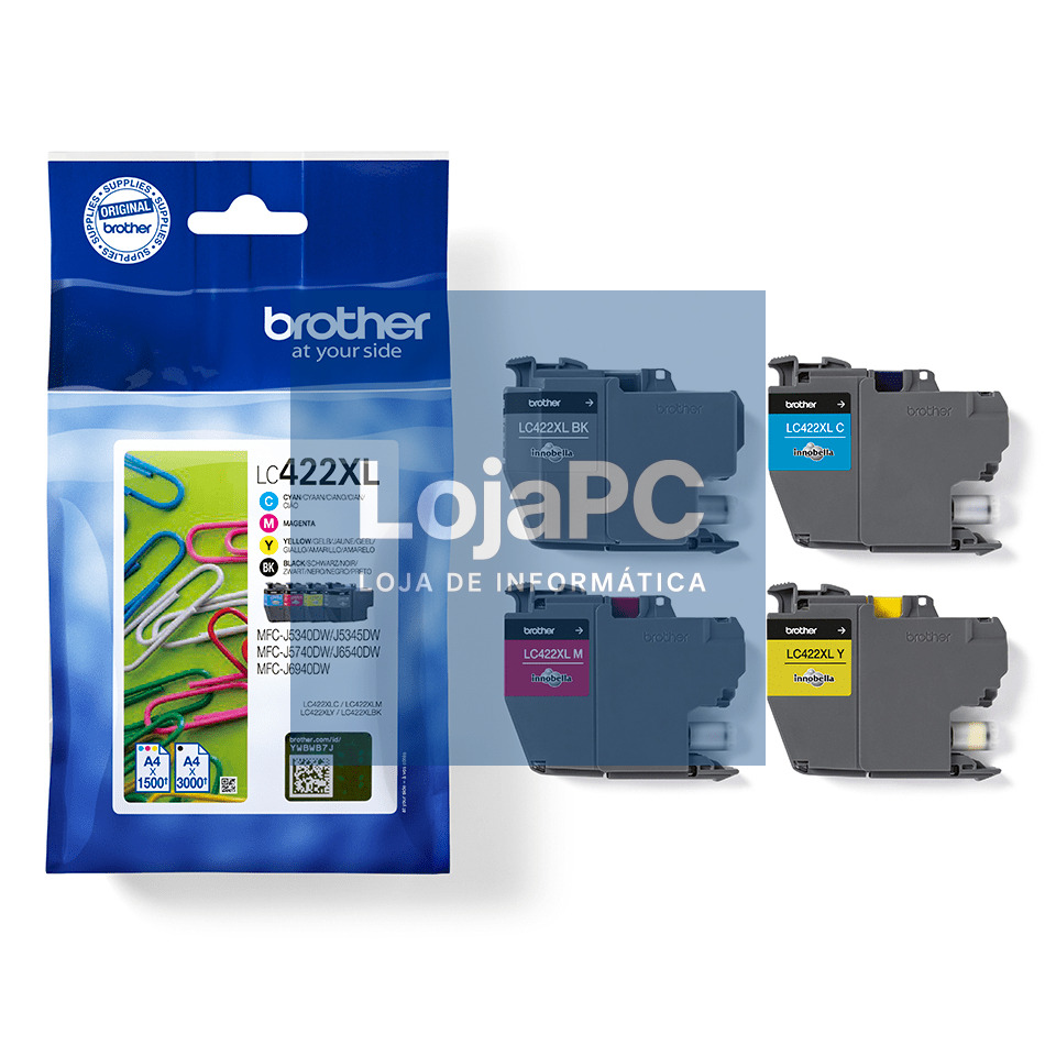 BROTHER LC422XL HY Value BP Ink Cartridge For BH19M/B Compatible with MFC-J5340DW MFC-J5740DW MFC-J6540DW MFC-J6940DW 3000/1500 p