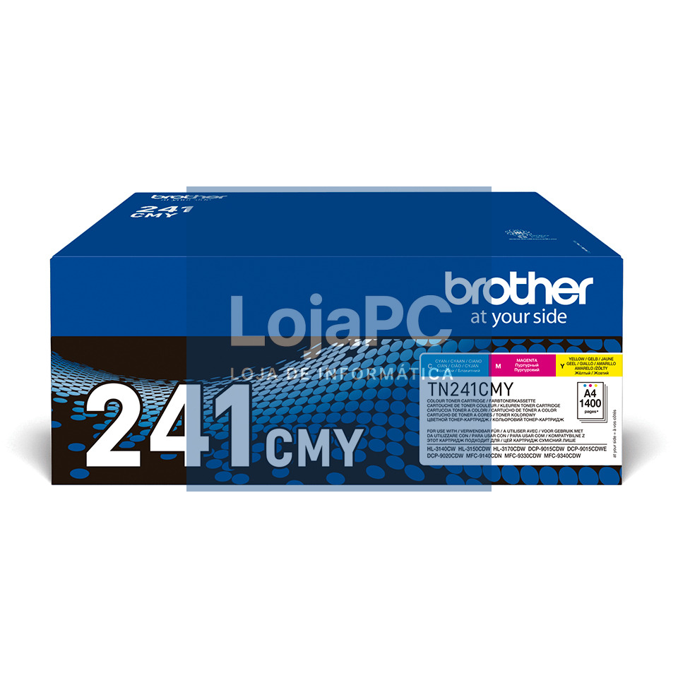BROTHER TN241C/M/Y rainbow pack multi pack toners C/M/Y 1400pages/cartridge