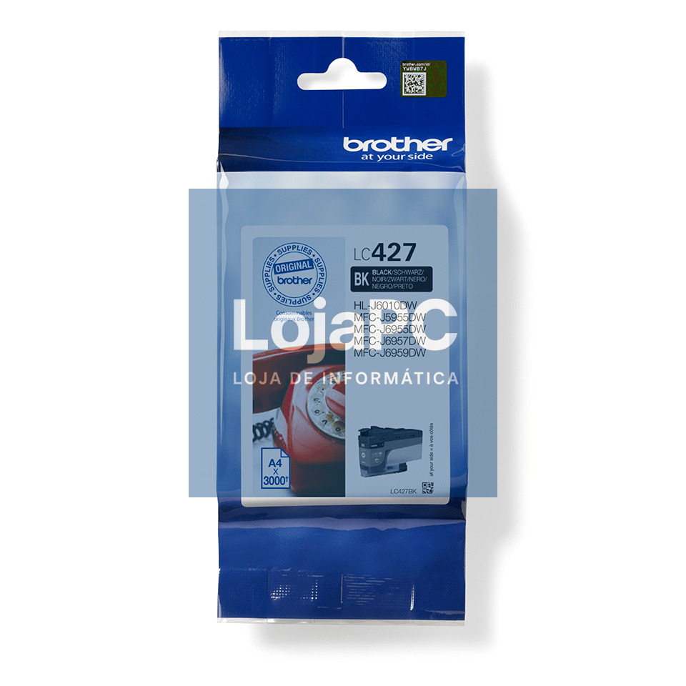 BROTHER LC427BK Black Ink Cartridge 3000 Pages
