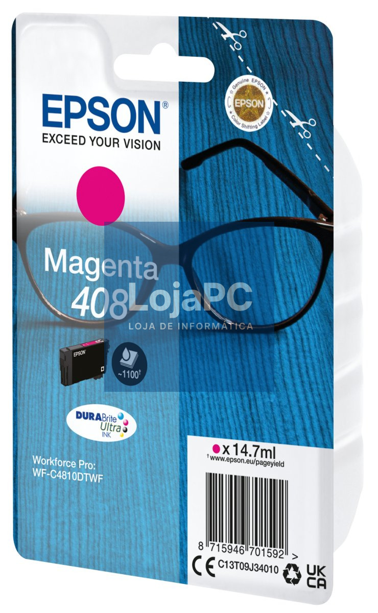 EPSON 2LB Singlepack Magenta 408 DURABrite Ultra Ink