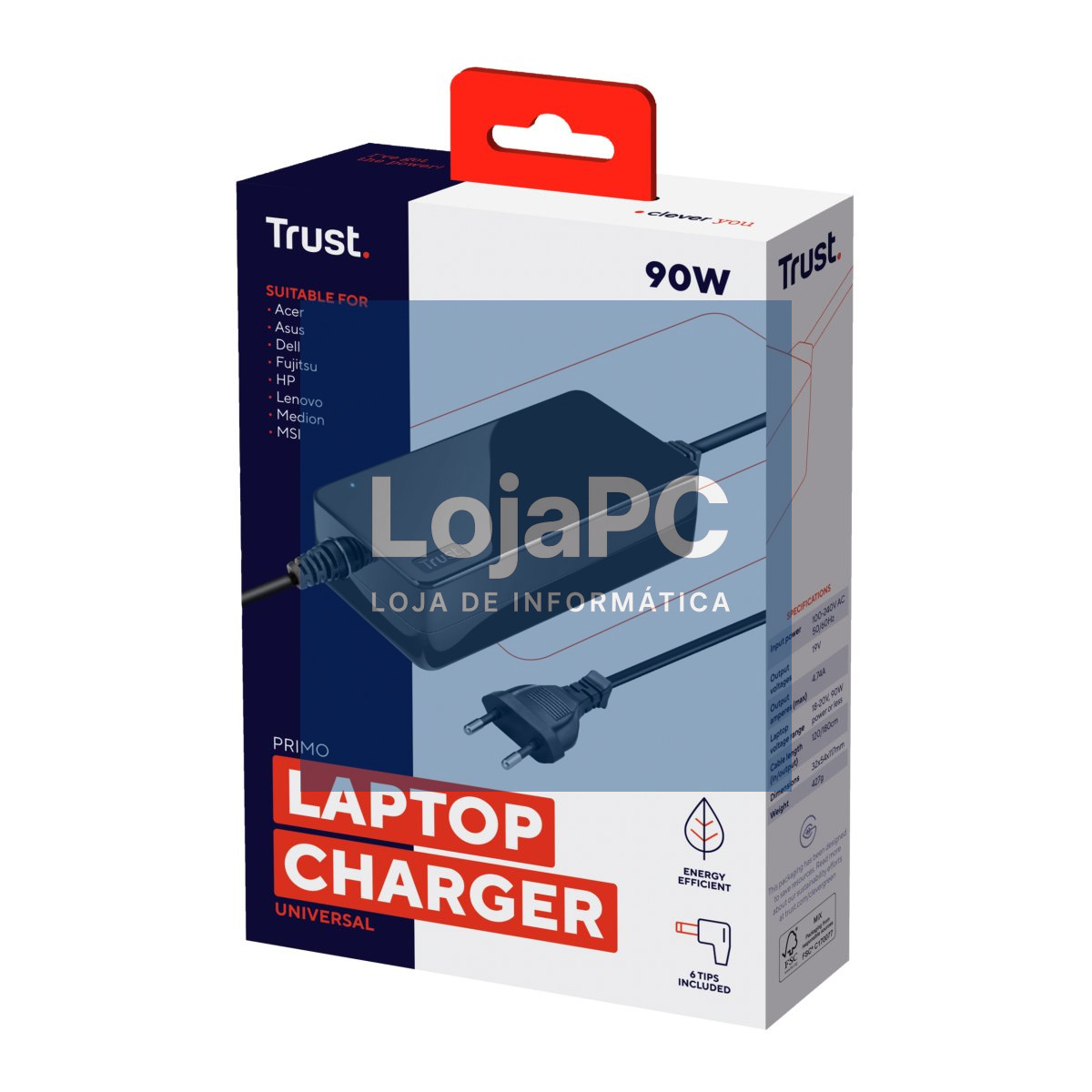 TRUST Primo Laptop Charger 19V-90W