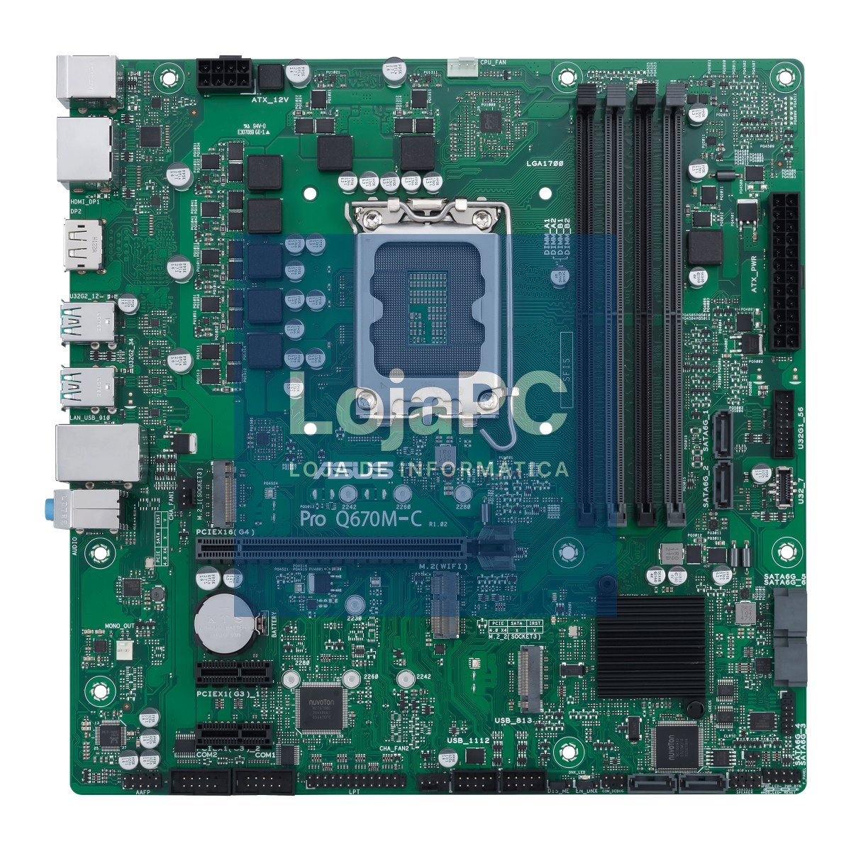 ASUS PRO Q670M-C-CSM LGA1700 4DDR5 1xHDMI 2xDP 1xPCIe 4.0/3.0 x16 2xM.2 6xSATA 7xUSB 3.2 microATX MB