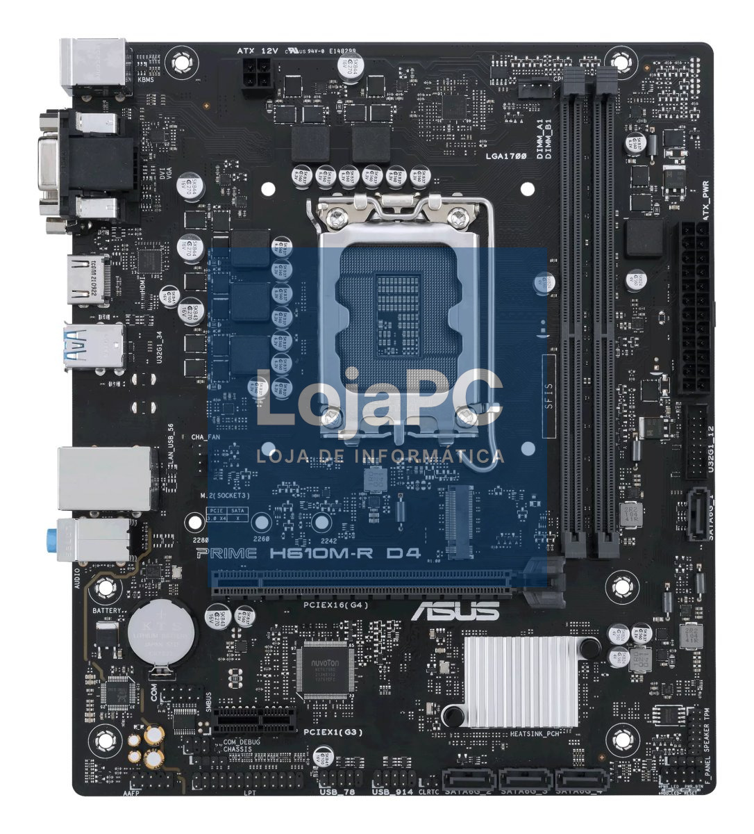 ASUS PRIME H610M-R D4 Intel H610 LGA 1700 2DDR4 1xPCIe 4.0/3.0 x16 1xM.2 4xSATA 6Gb/s 4xUSB 3.2 microATX MB