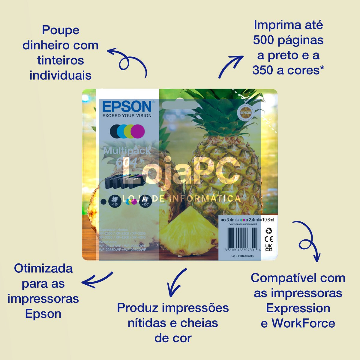 EPSON 1LB Multipack 4colours 604 Ink w/s