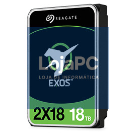 SEAGATE EXOS 2X18 SAS 18TB Helium 7200rpm 9TB Capacity per Logical Unit 12Gb/s 256MB cache 8.89cm 3.5inch