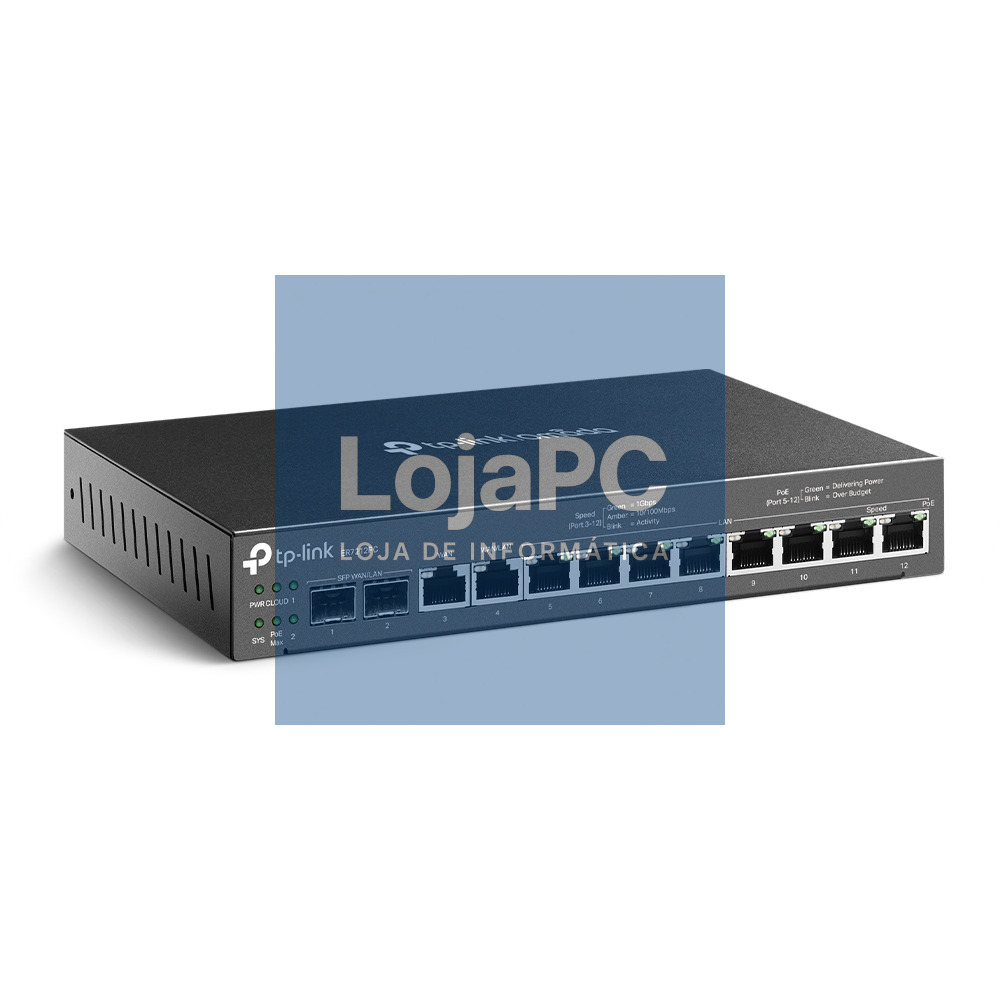 TP-LINK Omada Gigabit VPN Router with PoE+ Ports and Controller Ability 2x Gigabit SFP WAN/LAN Port 1x Gigabit RJ45 WAN Port