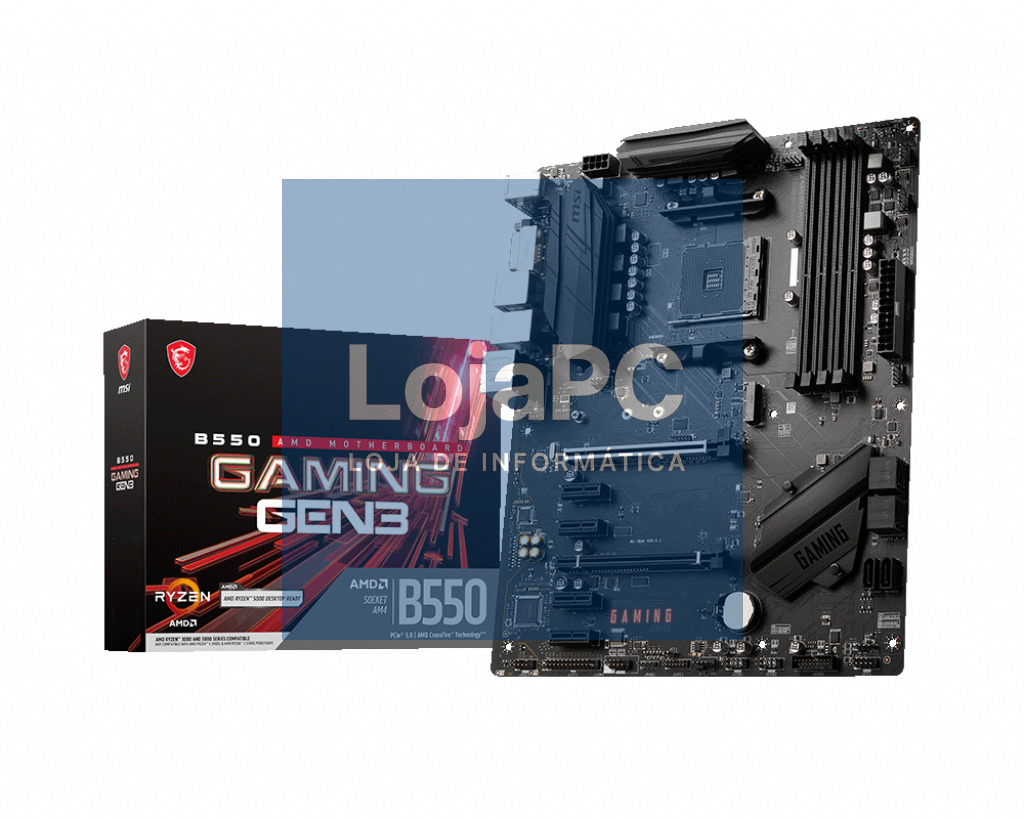 MSI B550 GAMING GEN3 ATX MB AM4 4xDDR4 2xPCIe x16 6xSATA 4xUSB 3.2