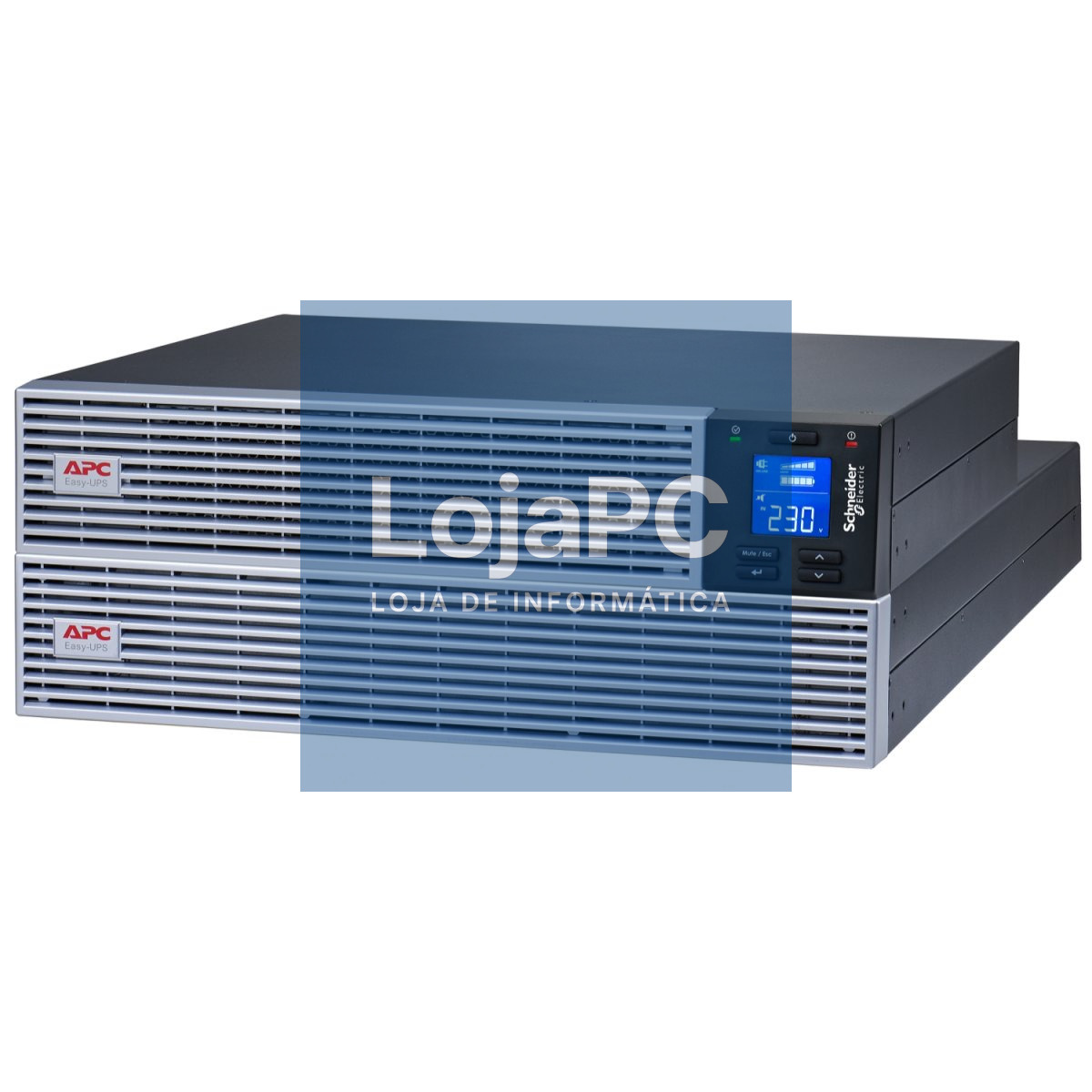 APC Easy UPS On-Line UPS Rack AC 230V 2700Watt 3000VA Li-ion RS-232 USB output connectors 7 4U 19 Black with silver