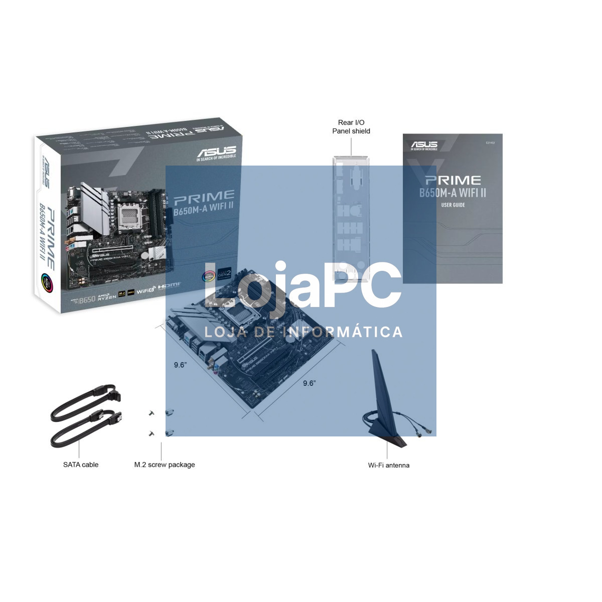 ASUS PRIME B650M-A WIFI II AM5 B650 USB 3.2 GEN 2 WIFI 6 AURA MB