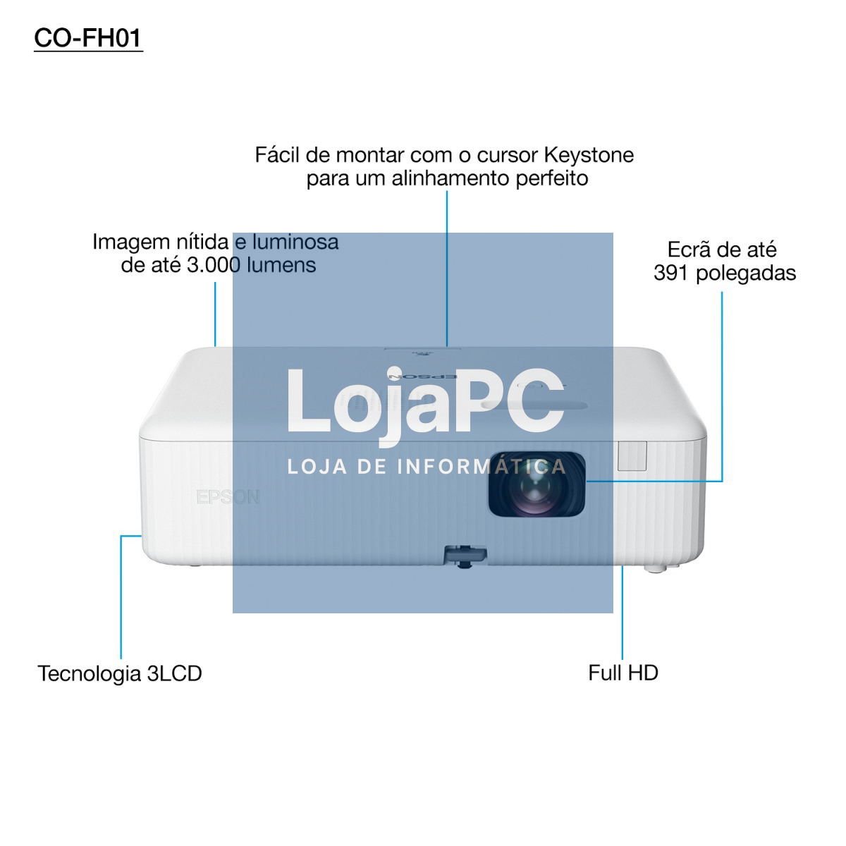 EPSON CO-FH01 Full HD Projector 350:1 3000 Lumen